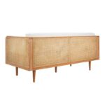 TEAK RATTAN SOFA ACCENT 3 SEAT - Image 2