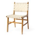 TEAK AND LEATHER DINING CHAIR - Image 2