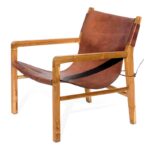 TEAK LEATHER AND NATURAL SKIN LOUNGER - Image 2