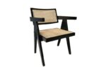 TEAK RATTAN JEANNERET SLAB CHAIR
